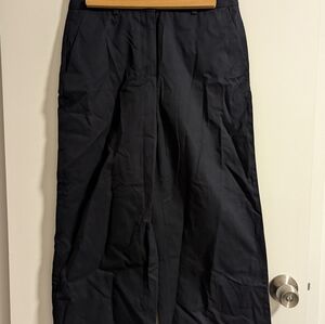 Navy blue wide leg chinos